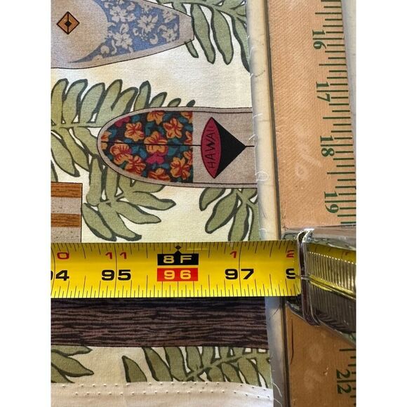 Retro Surfboard Fabric Hoffman Of California 97”x 22” Hawaiian tiki Beach Summer - Picture 2 of 5
